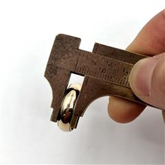 12k Yellow Gold Polished Milgrain Edge 6mm Wedding Band SZ 6.5